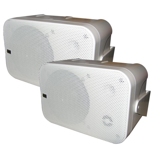 Poly-Planar Box Speakers - (Pair) White