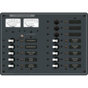 Blue Sea 8068 DC 13 Position Toggle Branch Circuit Breaker Panel - White Switches