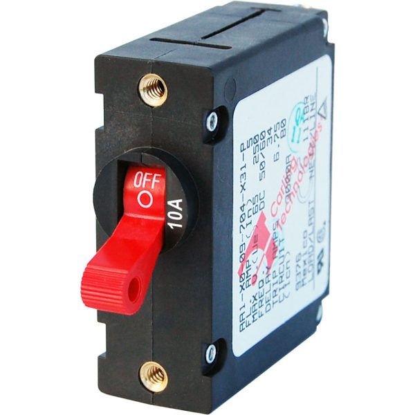 Blue Sea 7205 AC / DC Single Pole Magnetic World Circuit Breaker  -  10 Amp