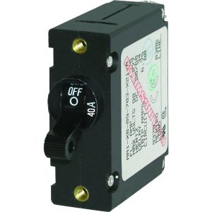 Blue Sea 7224 AC / DC Single Pole Magnetic World Circuit Breaker  -  40 Amp