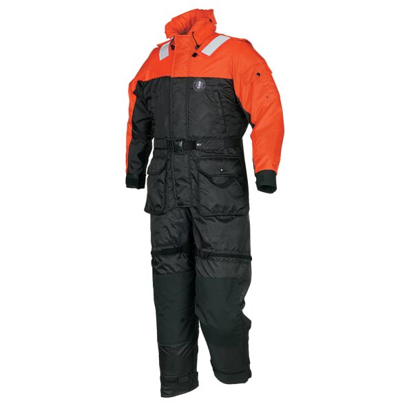 Mustang Deluxe Anti-Exposure Coverall & Worksuit - LG - Orange/Black