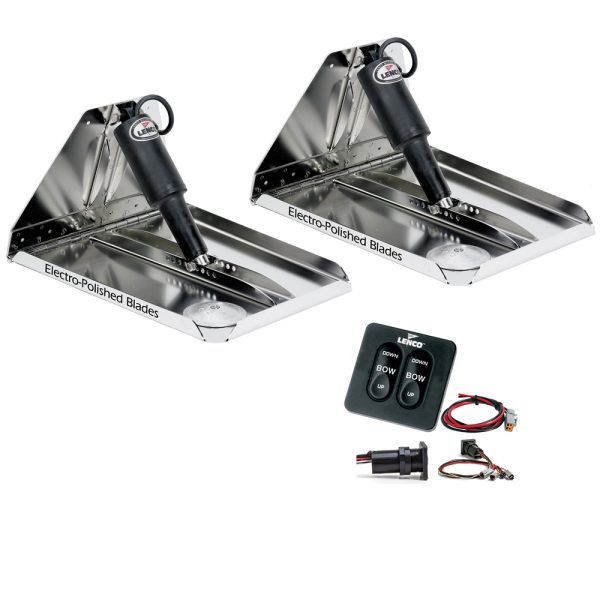 Lenco 17" x 12" Extreme Duty Performance Trim Tab Kit w/Standard Tactile Switch Kit 12V