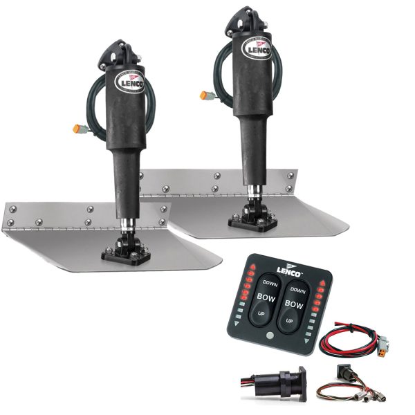 Lenco 9" x 30" Standard Trim Tab Kit w/LED Indicator     Switch Kit 12V