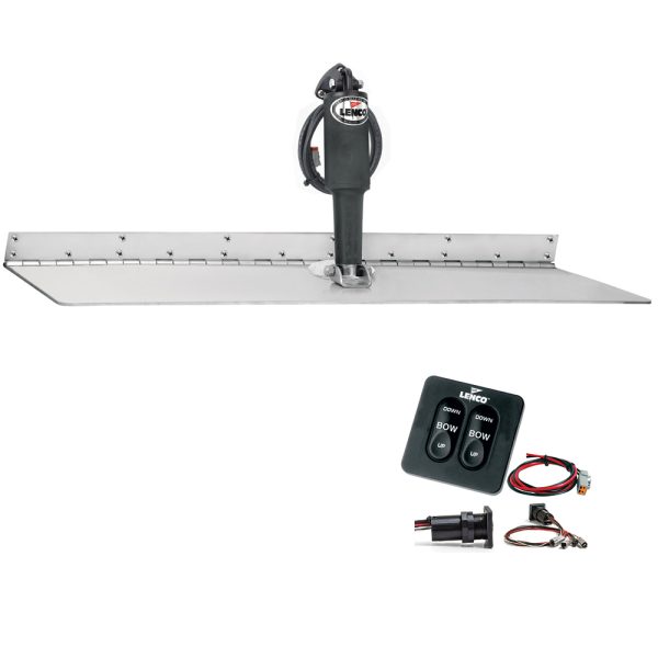 Lenco 12" x 24" Super Strong Trim Tab Kit w/Standard Tactile Switch Kit 12V