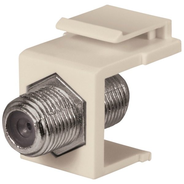 DataComm Electronics 20-3102-LA 1 GHz F-Connector Keystone Insert (Lite Almond)