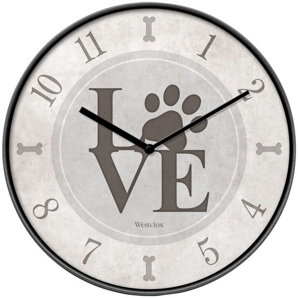 Westclox 33202L 10-Inch Love Paws Wall Clock