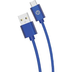 iEssentials IEN-BC10C-BL Charge & Sync Braided USB-C to USB-A Cable