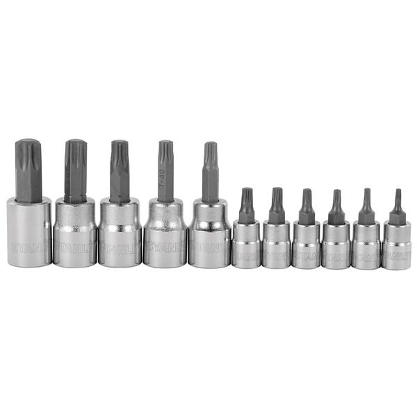 STANLEY 89-420 11-Piece 1/4" & 3/8" Professional Grade Star-Style Bit Set