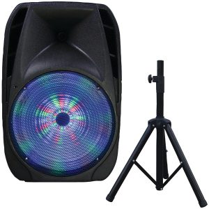 Supersonic IQ-4415DJBT 15" Portable Bluetooth DJ Speaker with Stand