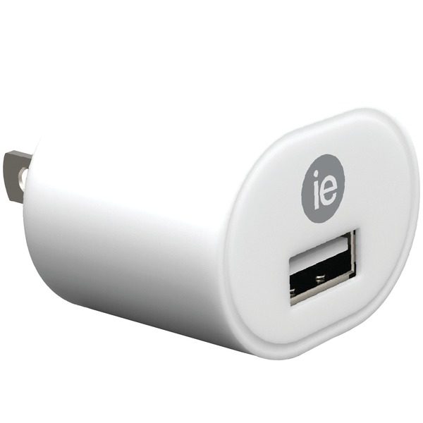 iEssentials IEN-ACPUSB-WT 1-Amp USB Wall Charger (White)