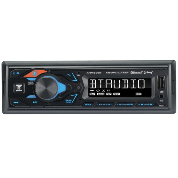 Dual XRM59BT Single-DIN In-Dash All-Digital Media Receiver with Bluetooth