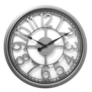 Westclox 33171S 20-Inch See-Through Wall Clock with Silver Case