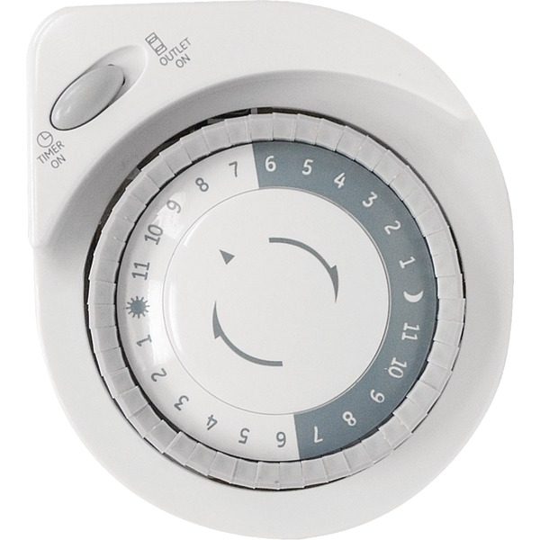 GE 15076 Indoor Plug-In 24-Hour Big-Button Mechanical Timer