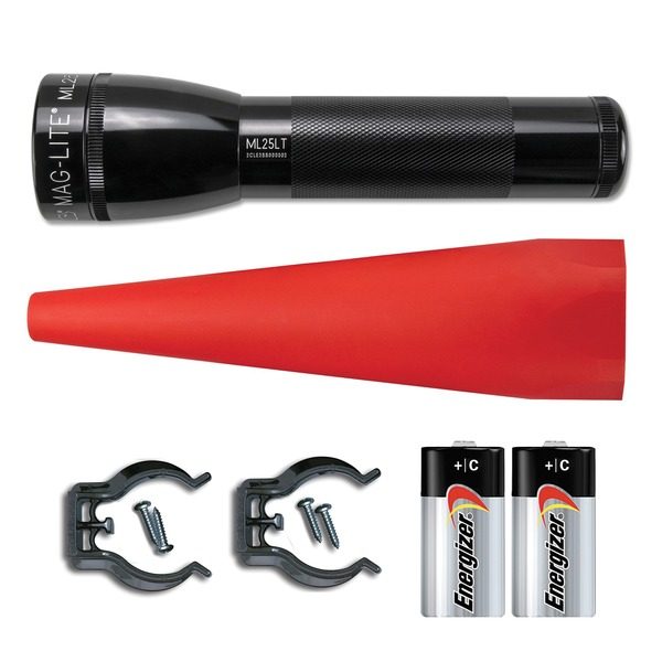 MAGLITE ML25LT-I201G ML25LT 2C LED Flashlight with Lite Wand (Red)