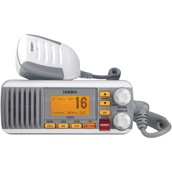 Uniden UM385 25-Watt Fixed-Mount Marine Radio with DSC (White)