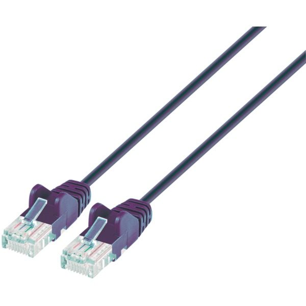 Intellinet Network Solutions 742146 Blue CAT-6 UTP Slim Network Patch Cable with Snagless Boots (3 Feet)