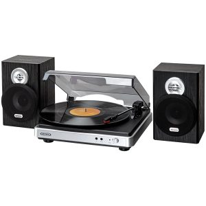 JENSEN JTA-325 3-Speed Turntable with Stereo Speakers