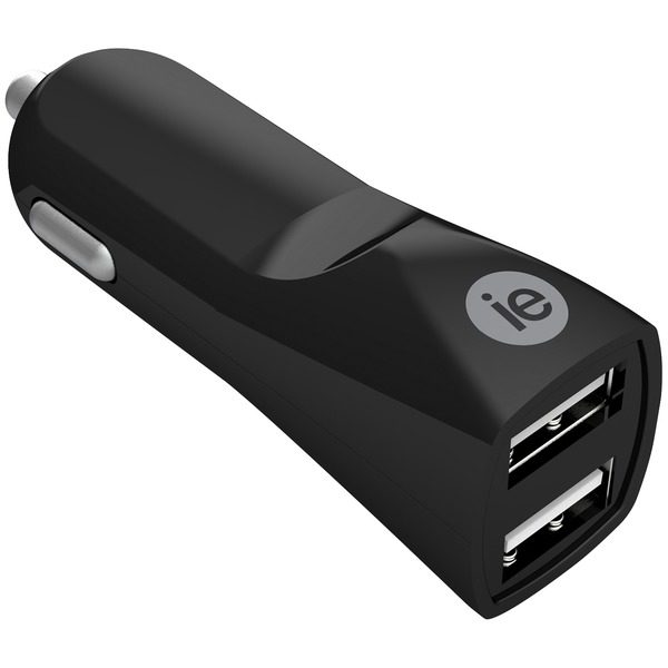 iEssentials IEN-PC32A-BK 3.4-Amp Dual USB Car Charger