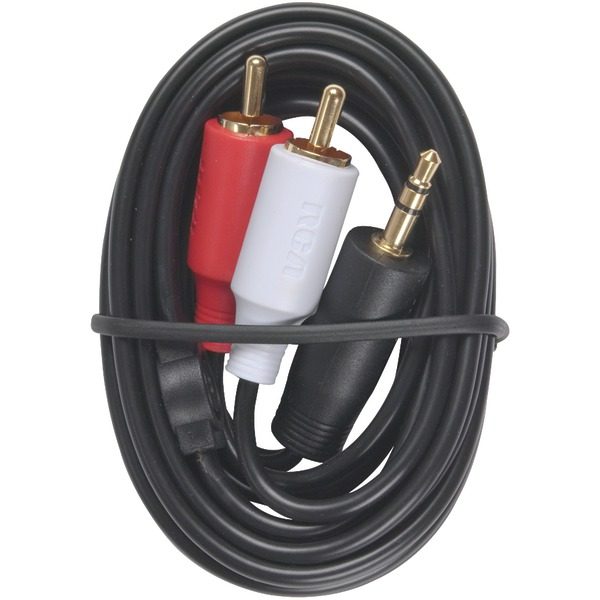 RCA AH205R MP3 3.5mm to 2 RCA Plugs Y-Adapter