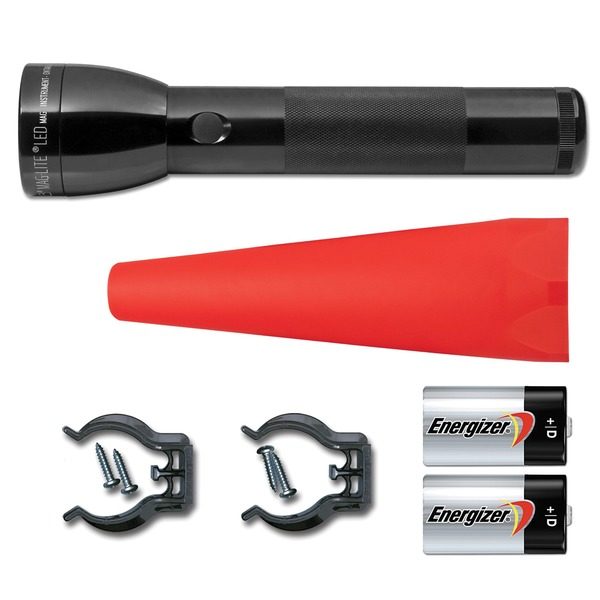 MAGLITE ML300L-I201G ML300L 2D LED Flashlight with Lite Wand (Red)