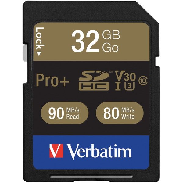 Verbatim 49196 Class 10 32GB Pro Plus 600X SDHC Memory Card