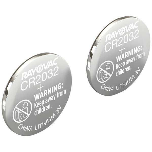 RAYOVAC KECR2032-2C 3-Volt Lithium Keyless Entry Battery (2 pk; CR2032 Size)