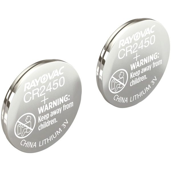 RAYOVAC KECR2450-2A 3-Volt Lithium Keyless Entry Battery (2 pk; CR2450 Size)