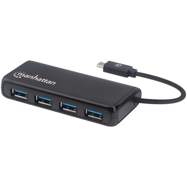 Manhattan 164924 4-Port USB 3.2 Gen 1 Hub (USB-C to USB-A)