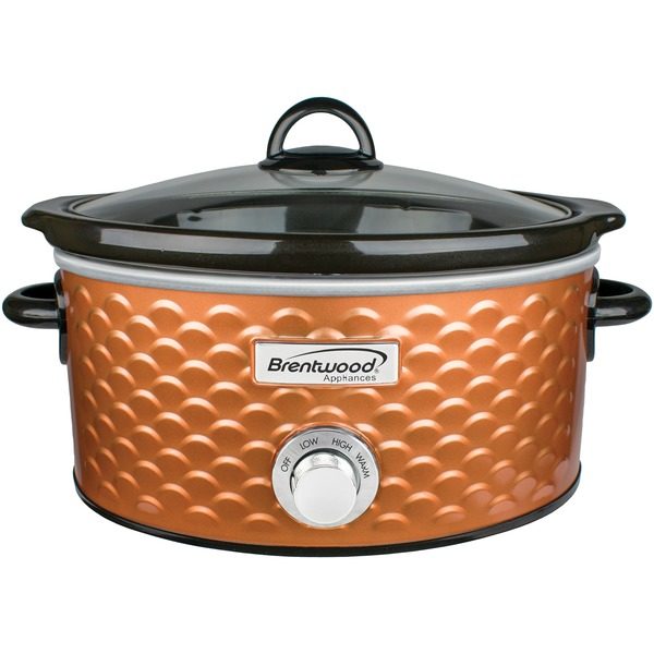 Brentwood Appliances SC-140C 4.5-Quart Scallop Pattern Slow Cooker (Copper)