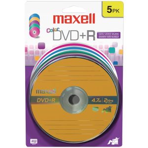 Maxell 639031 4.7GB 120-Minute DVD+Rs (5 pk