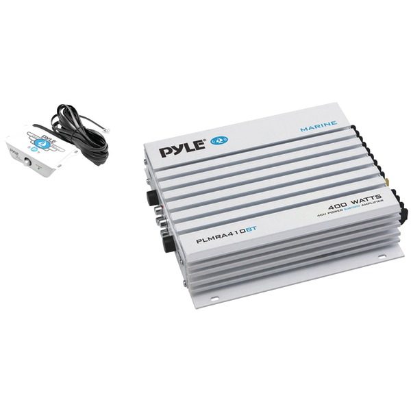 Pyle PLMRA410BT Elite Series Waterproof 400-Watt Marine Class AB Amp with Bluetooth (4 Channels)