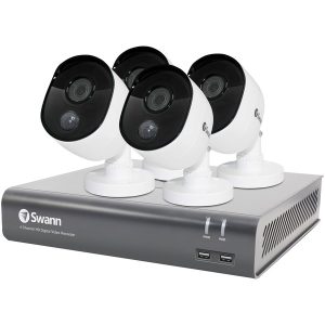 Swann SWDVK-445804V-US 4-Channel 1080p 1TB DVR with 4 Cameras & Google Assistant