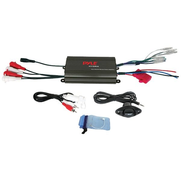 Pyle PLMRMP3B Hydra Series 4-Channel 800-Watt Waterproof Micro Marine Class AB Amp