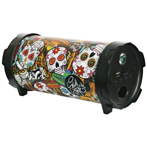 QFX BT-148--SKL Portable Bluetooth Sound Cylinder (Skull)