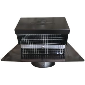 Builder's Best 012635 Black Metal Roof Vent Cap (4" Collar)