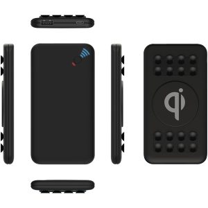 Supersonic SC-6005QIPB Qi Wireless Charging Box with Suction Cups and USB Output