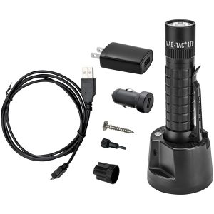 MAGLITE TRM1RE4 671-Lumen LED MAGTAC Rechargeable Flashlight (Plain Bezel)