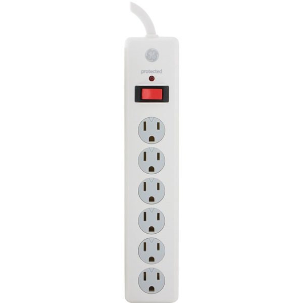 GE 14092 6-Outlet Surge Protector (White