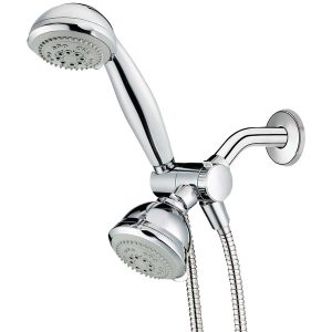 Conair Home CHCC1X 6-Setting Combination Showerhead Set with Microban Protection