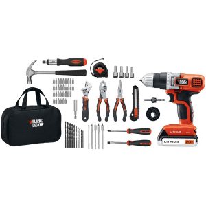 BLACK+DECKER LDX120PK 20-Volt MAX* Lithium Drill/Driver & 68-Piece Project Kit