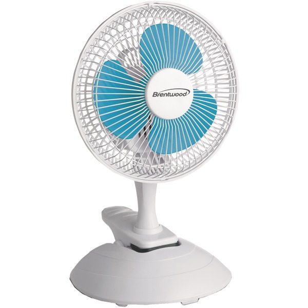 Brentwood Kool Zone F-621W 6" Convertible Clip Desk Fan