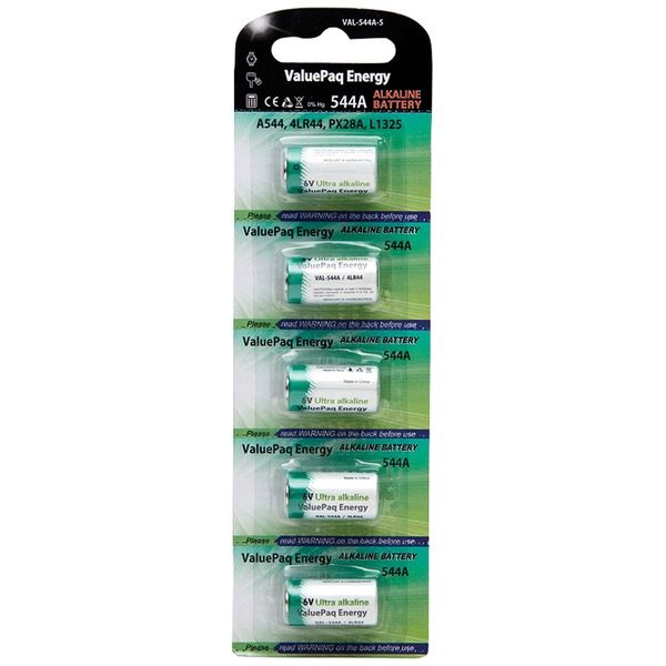 Dantona VAL-544A-5 ValuePaq Energy 544A Alkaline Cylindrical Cell Batteries