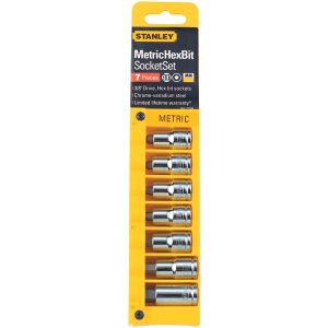 STANLEY 85-708 7-Piece 3/8" Professional Grade Hex Bit Socket Set