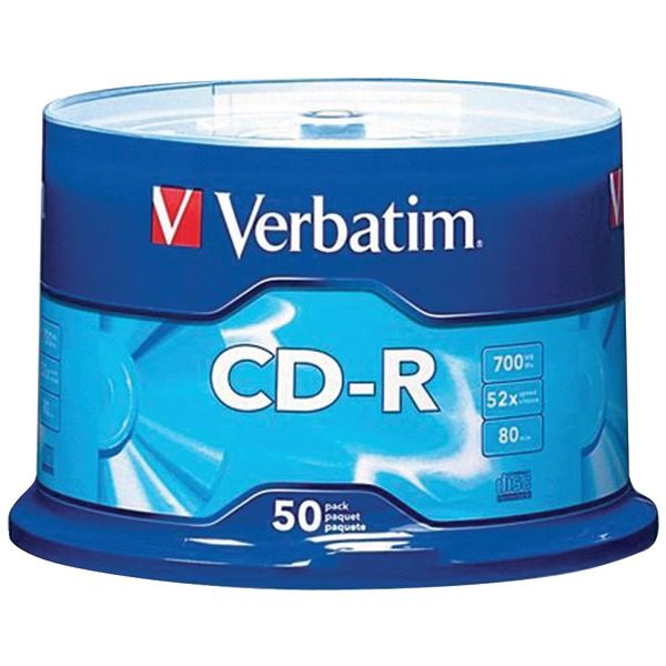 Verbatim 94691 700MB 80-Minute 52x CD-Rs (50-ct Spindle)