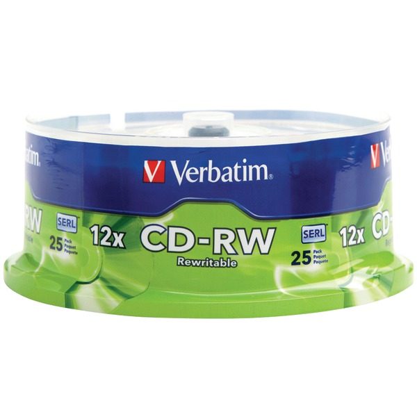 Verbatim 95155 700MB 80-Minute 4x-12x High-Speed CD-RWs