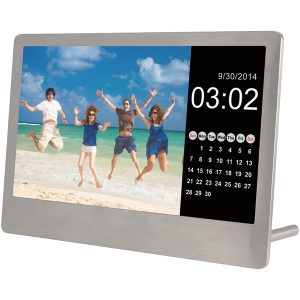 SYLVANIA SDPF7977 7-Inch Digital Stainless Steel Photo Frame