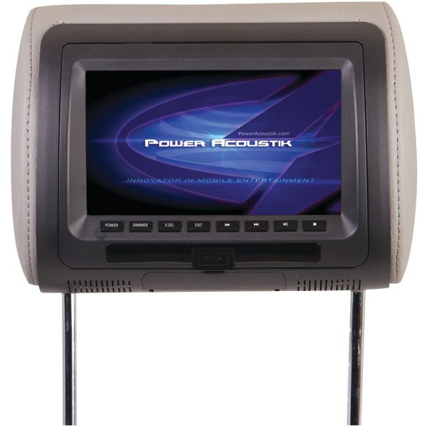 Power Acoustik HDVD-71CC 7" LCD Universal Headrest Monitor with DVD