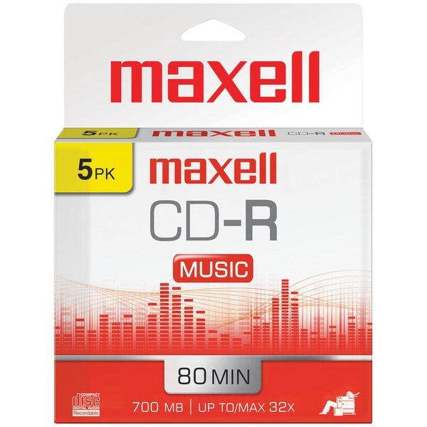 Maxell 625132 80-Minute Music CD-Rs (5 pk)