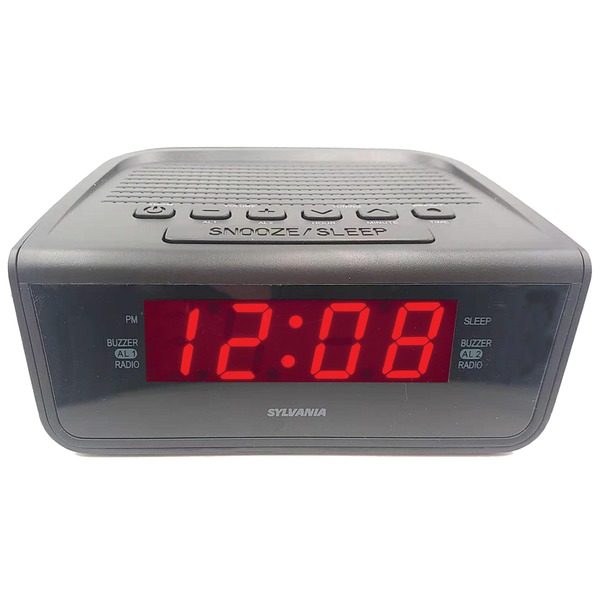 SYLVANIA SCR1388B-BLACK AM/FM Alarm Clock Radio