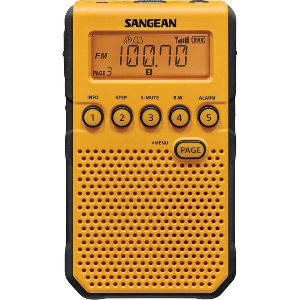 Sangean DT-800YL AM/FM/NOAA Weather Alert Pocket Radio (Yellow)